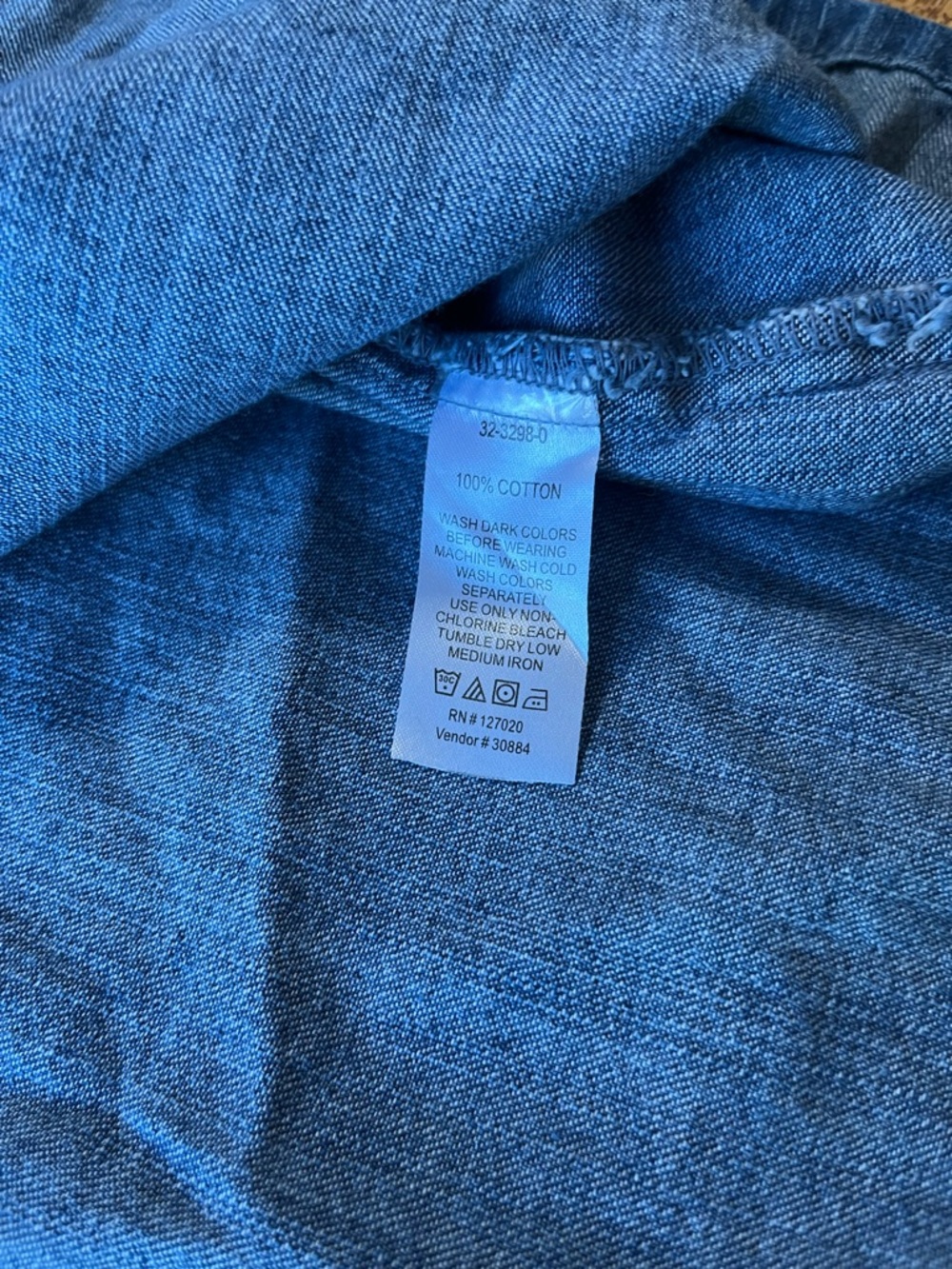 Vintage Chadwicks Classic Deep Blue Western Denim A-Line Skirt - Picture 8 of 13